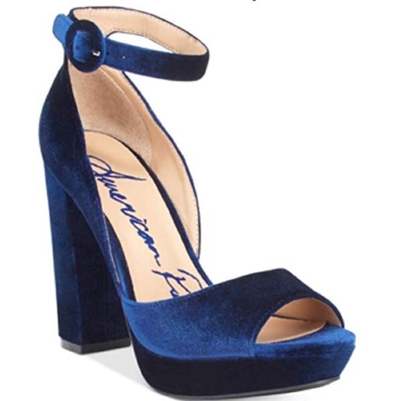 American Rag Shoes - Velvet Platform Block-Heel Sandals